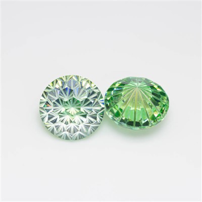 Yellow Cyan Mixed Color Firework Cut Cubic Zirconia