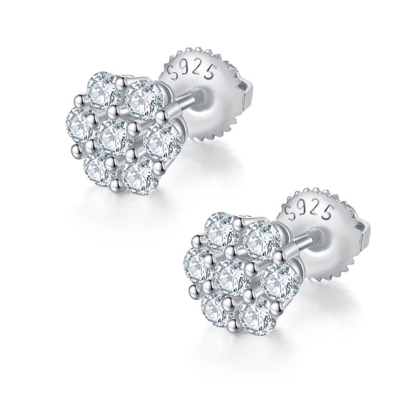 Stud Woman Moissanite Earring
